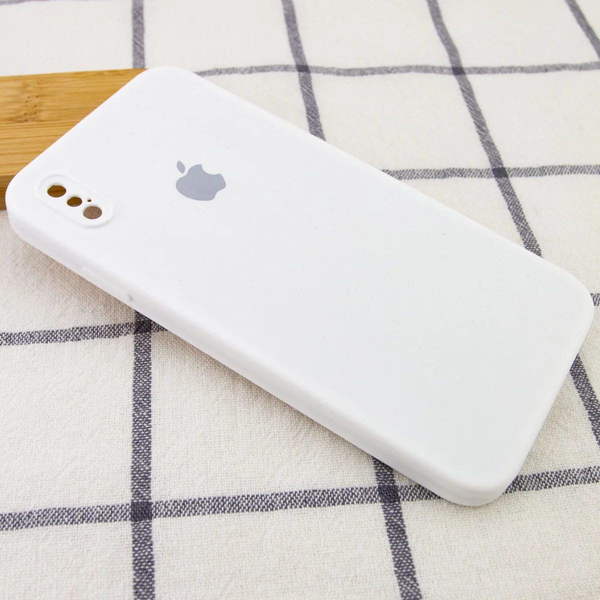 Чехол Silicone Case Square Full Camera Protective (AA) для Apple iPhone XS Max (6.5") Белый / White