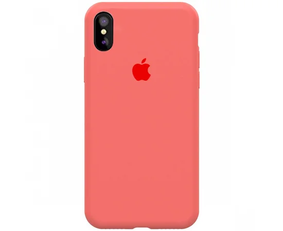 Чехол Silicone case (A) (с закрытым низом) для Apple iPhone XS Max (6.5") Розовый  / Cotton Candy