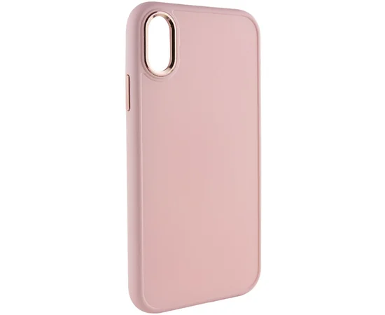 TPU чехол Bonbon Metal Style для Apple iPhone XS Max (6.5") Розовый / Light pink