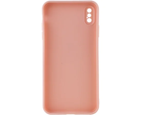 Силиконовый чехол Candy Full Camera для Apple iPhone XS Max (6.5") Розовый / Pink Sand