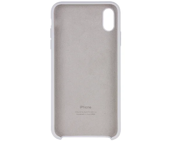 Чехол Silicone case (AAA) для Apple iPhone XS Max (6.5") Белый / White