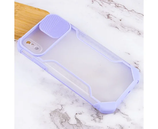 Чехол Camshield matte Ease TPU со шторкой для Apple iPhone XS Max (6.5") Сиреневый