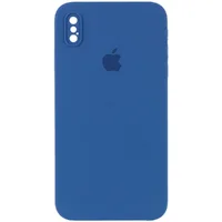 Чохол Silicone Case Square Full Camera Protective (AA) для Apple iPhone XS Max (6.5 ") Синій / Navy blue
