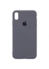 Чехол Silicone case (A) (с закрытым низом) для Apple iPhone XS Max (6.5") Серый / Dark Grey