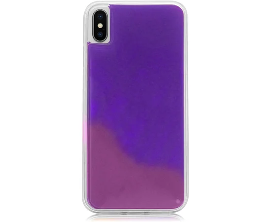 Неоновый чехол Neon Sand glow in the dark для Apple iPhone XS Max (6.5") Темно-фиолетовый
