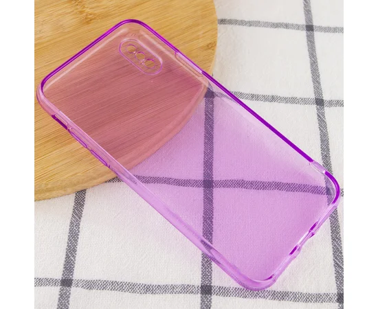 Матовый полупрозрачный TPU чехол с защитой камеры для Apple iPhone XS Max (6.5") Сиреневый / Lilac