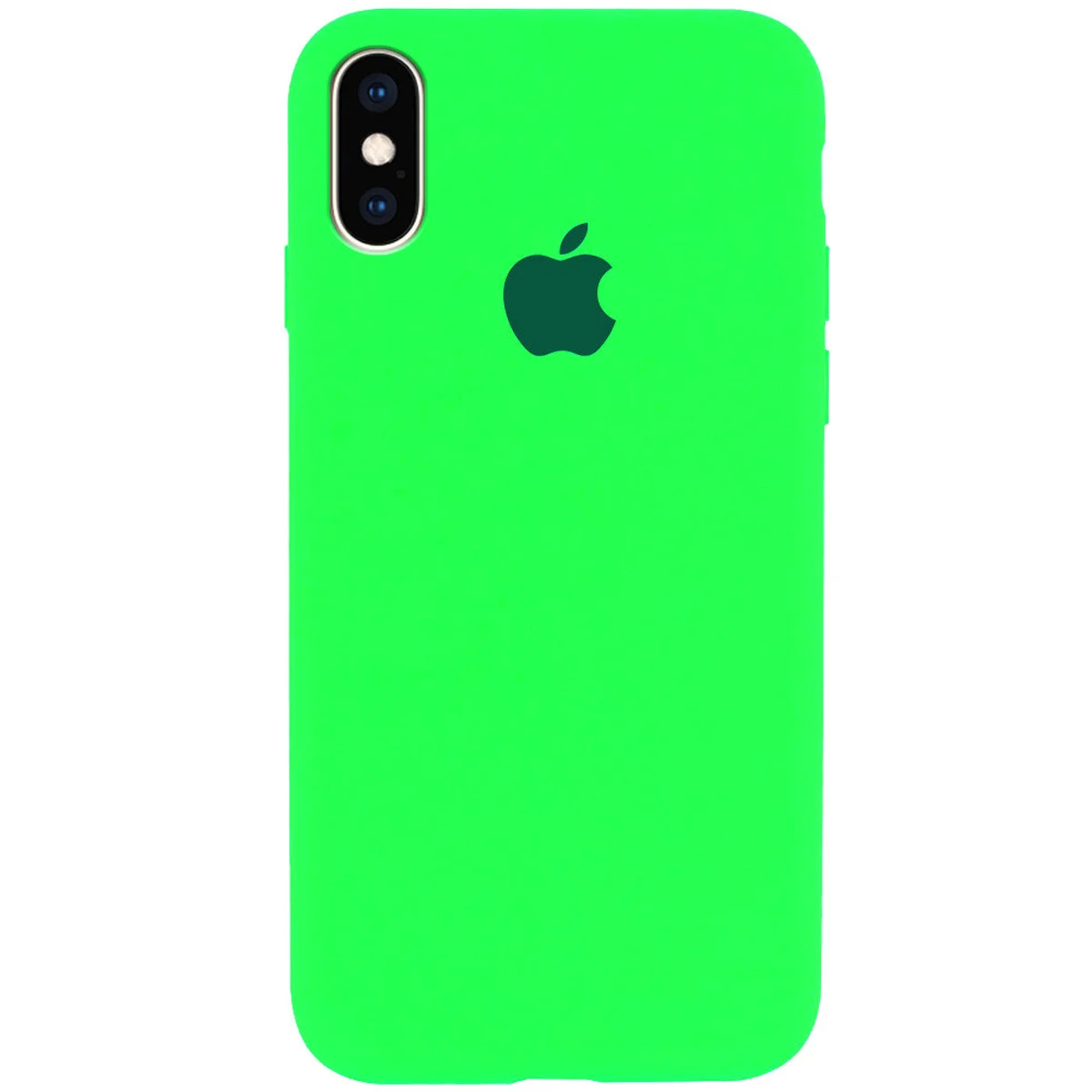 Чехол Silicone Case Full Protective (AA) для Apple iPhone XS Max (6.5") Салатовый / Neon green