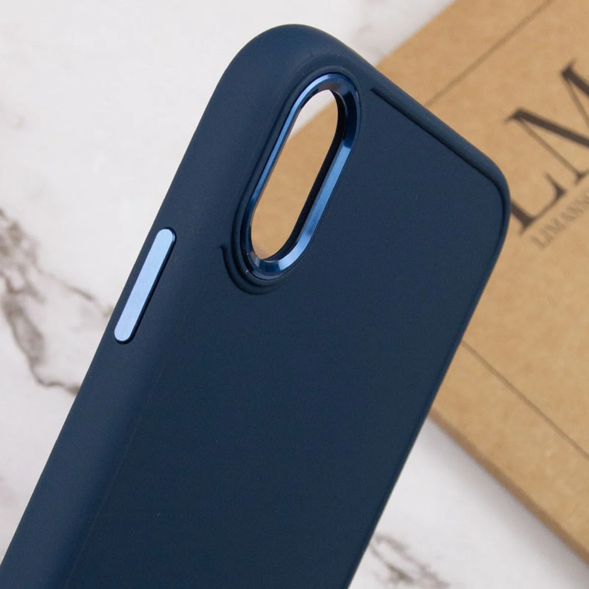 TPU чохол Bonbon Metal Style для Apple iPhone XS Max (6.5") Синій / Cosmos blue