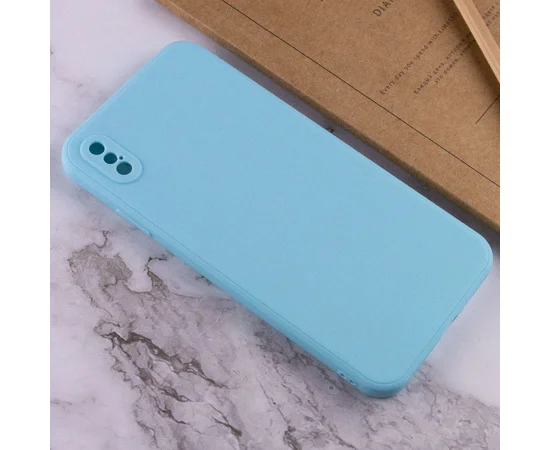 Силіконовий чохол Candy Full Camera для Apple iPhone XS Max (6.5 ") Бірюзовий / Turquoise