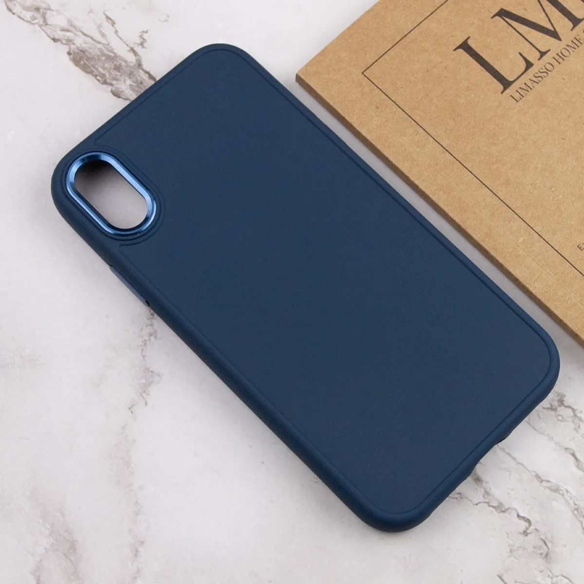 TPU чехол Bonbon Metal Style для Apple iPhone XS Max (6.5") Синий / Cosmos blue