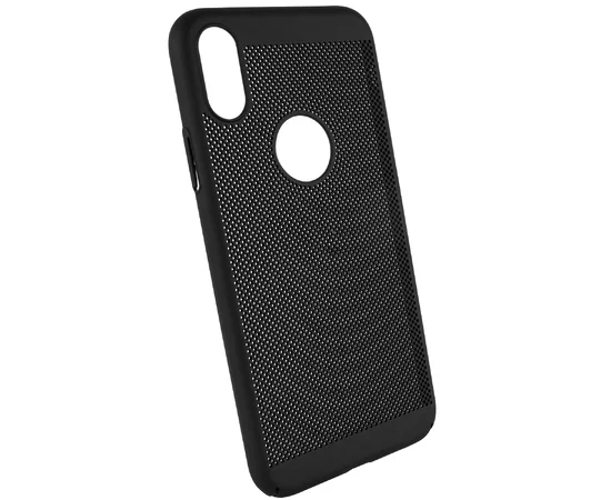 Ультратонкий дышащий чехол Grid case для Apple iPhone XS Max (6.5") Черный
