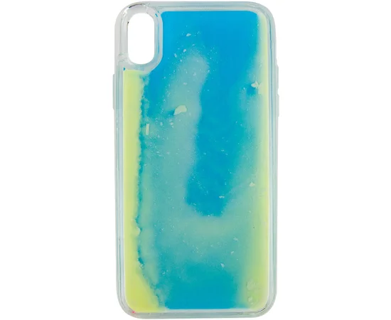 Неоновый чехол Neon Sand glow in the dark для Apple iPhone XS Max (6.5") Голубой