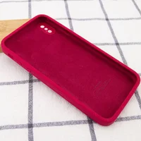 Чехол Silicone Case Square Full Camera Protective (AA) для Apple iPhone XS Max (6.5") Красный / Rose Red