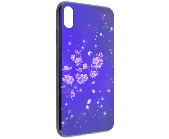 TPU+Glass чехол Fantasy с глянцевыми торцами для Apple iPhone XS Max (6.5") Цветение
