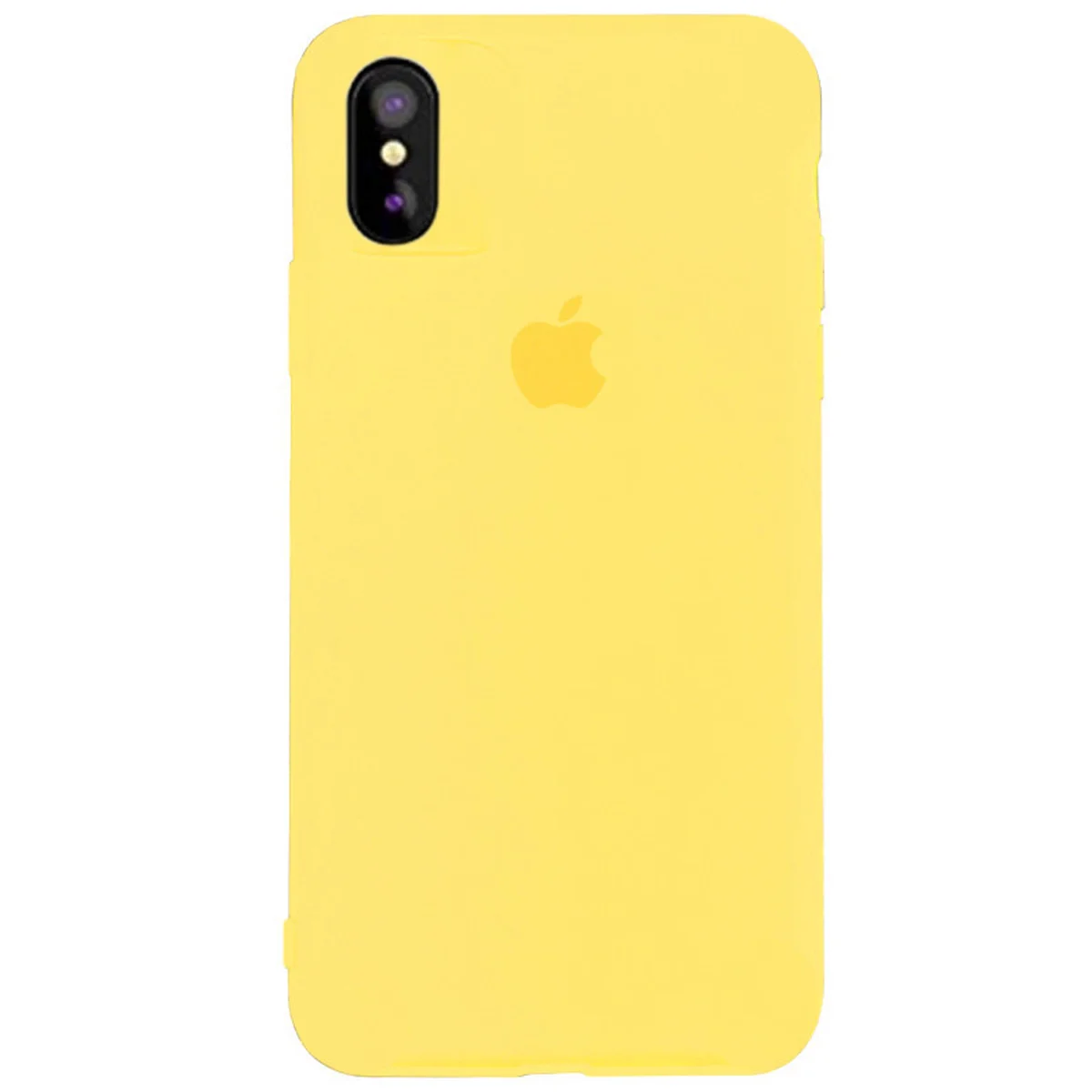 Чехол Silicone case (A) (с закрытым низом) для Apple iPhone XS Max (6.5") Желтый / Yellow