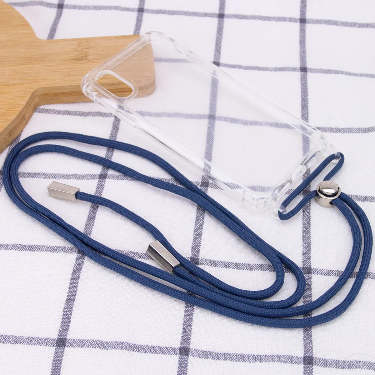 Чехол TPU Crossbody Transparent для Apple iPhone XS Max (6.5") Синий