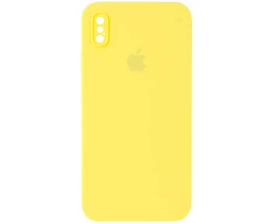 Чехол Silicone Case Square Full Camera Protective (AA) для Apple iPhone XS Max (6.5") Желтый / Yellow