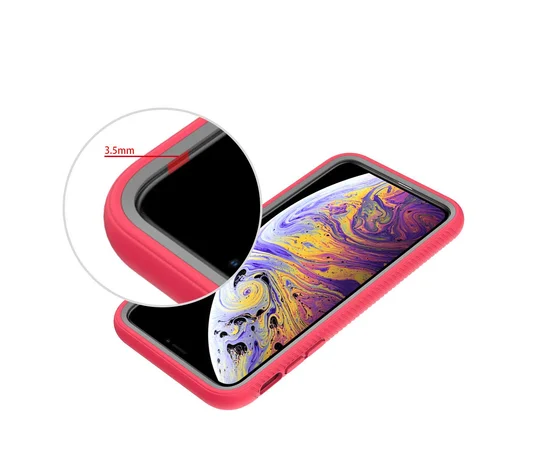 Ударопрочный чехол Full-body Bumper Case для Apple iPhone XS Max (6.5") Розовый