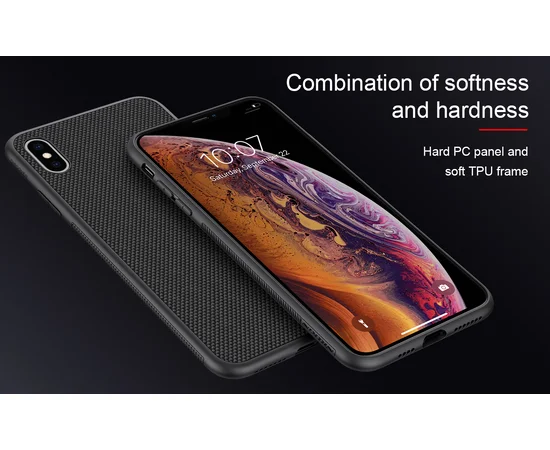 TPU+PC чехол Nillkin Textured для Apple iPhone XS Max (6.5") Черный