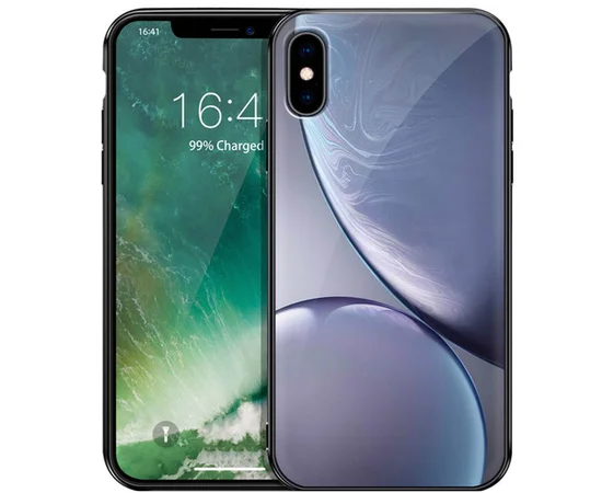 TPU+Glass чехол Planet для Apple iPhone XS Max (6.5") Серый