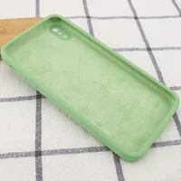 Чехол Silicone Case Square Full Camera Protective (AA) для Apple iPhone XS Max (6.5") Мятный / Mint