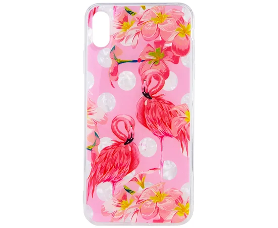 Накладка Glue Case Фламинго для Apple iPhone XS Max (6.5") Розовый
