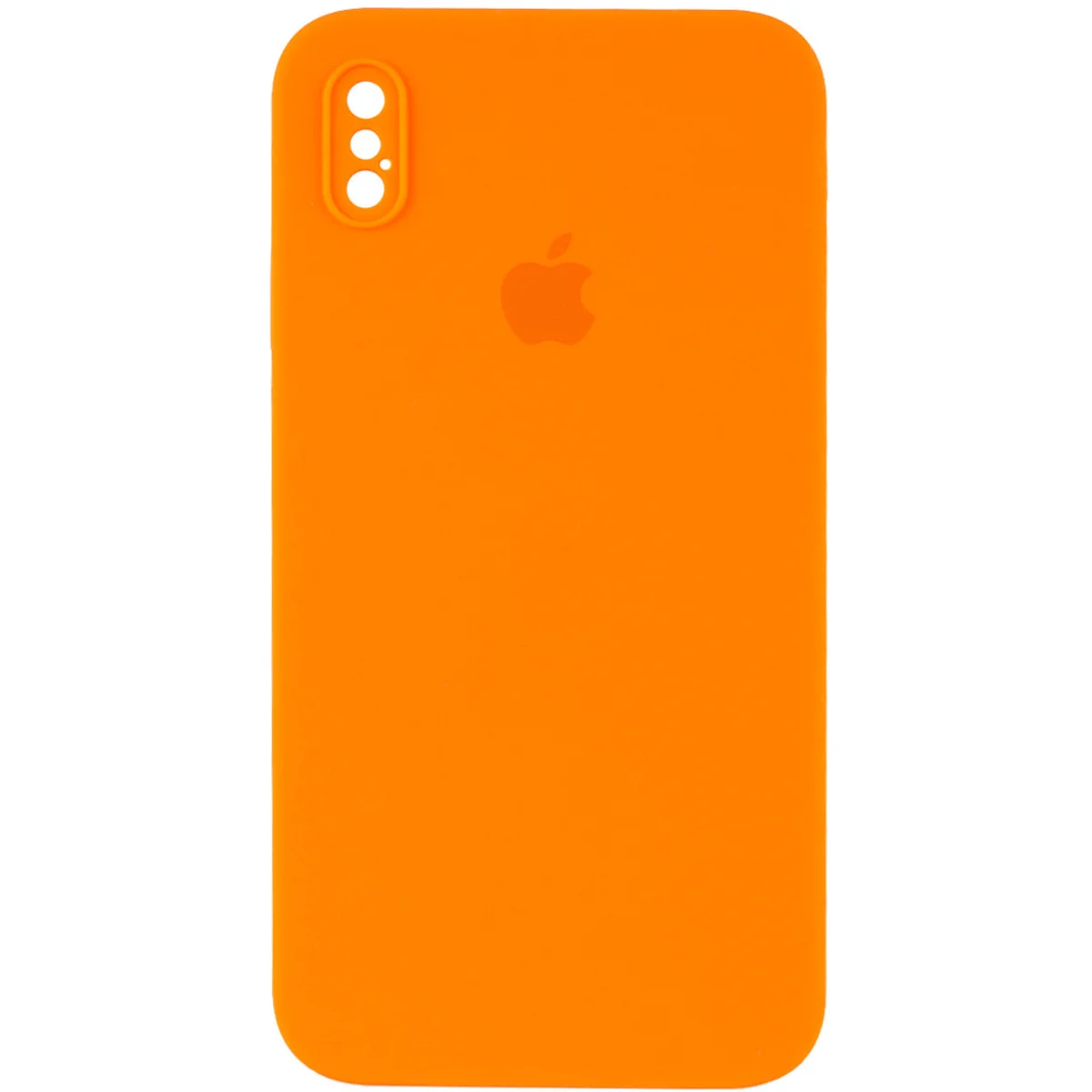 Чохол Silicone Case Square Full Camera Protective (AA) для Apple iPhone XS Max (6.5 ") Помаранчевий / Bright Orange