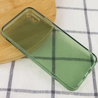 Матовый полупрозрачный TPU чехол с защитой камеры для Apple iPhone XS Max (6.5") Зеленый / Green