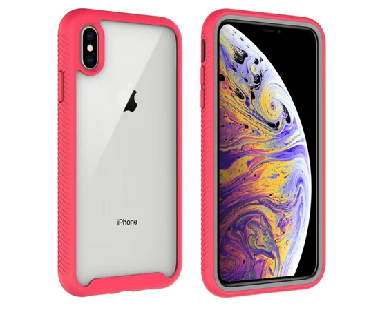 Ударопрочный чехол Full-body Bumper Case для Apple iPhone XS Max (6.5") Розовый