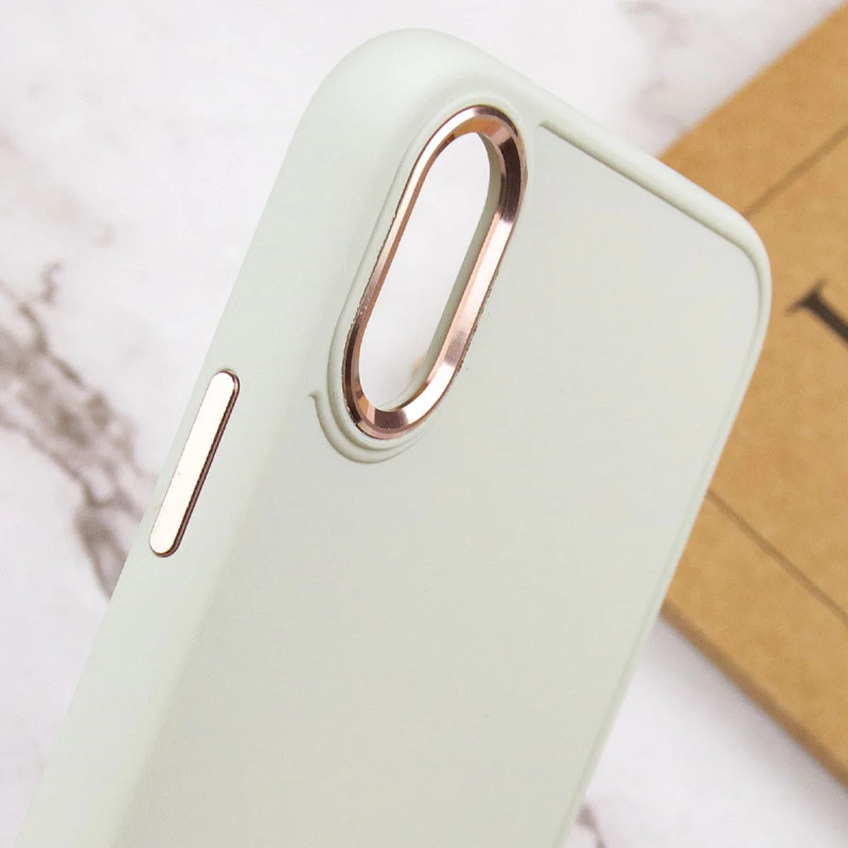 TPU чехол Bonbon Metal Style для Apple iPhone XS Max (6.5") Белый / White