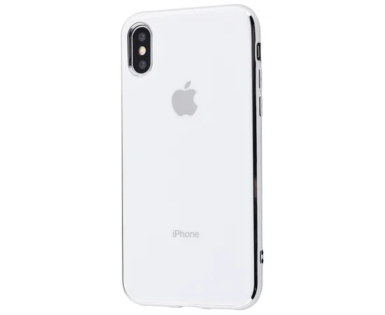 TPU чехол GLOSSY LOGO для Apple iPhone XS Max (6.5") Белый