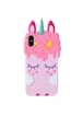 Силиконовая накладка 3D Little Unicorn для Apple iPhone XS Max (6.5") Розовый