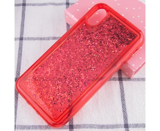 TPU+PC чехол Sparkle (glitter) для Apple iPhone XS Max (6.5") Красный