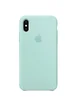 Чехол Silicone case (A) для Apple iPhone XS Max (6.5") Бирюзовый / Marine Green