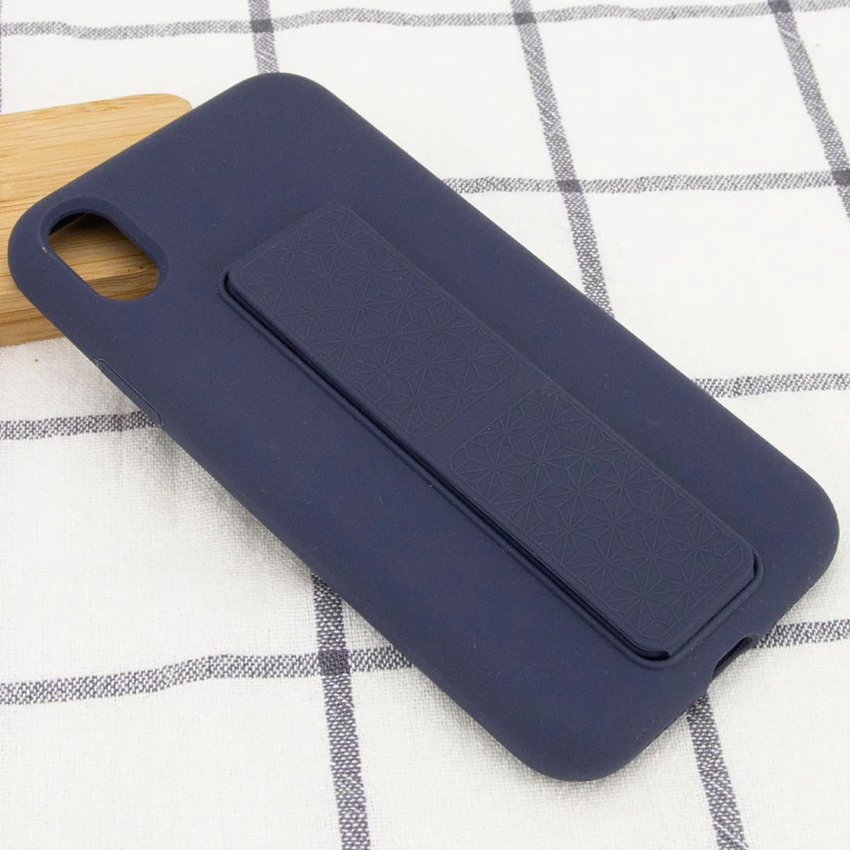 Чехол Silicone Case Hand Holder для Apple iPhone XS Max (6.5") Темно-синий / Midnight blue