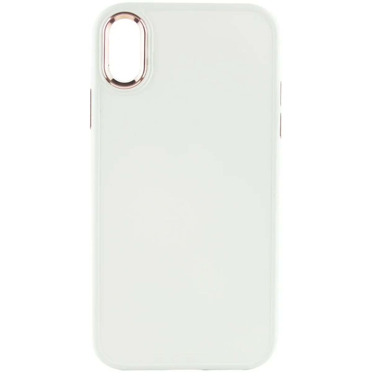 TPU чехол Bonbon Metal Style для Apple iPhone XS Max (6.5") Белый / White