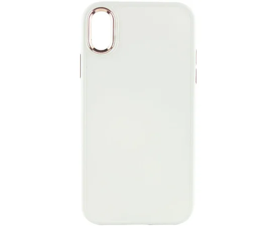 TPU чехол Bonbon Metal Style для Apple iPhone XS Max (6.5") Белый / White