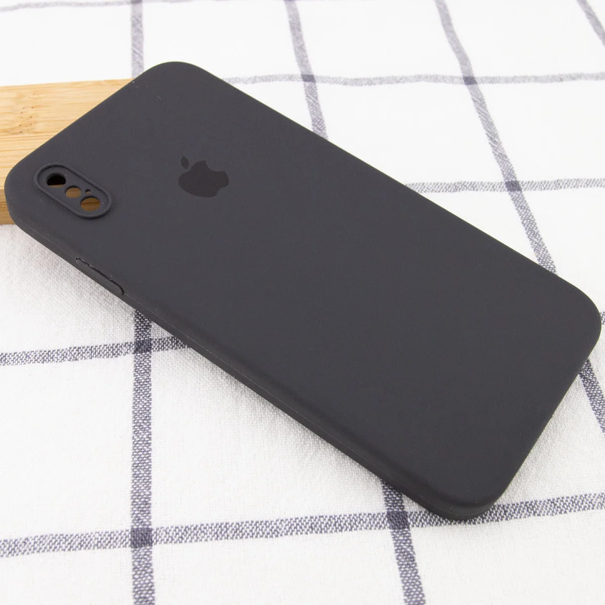 Чехол Silicone Case Square Full Camera Protective (AA) для Apple iPhone XS Max (6.5") Серый / Dark Gray
