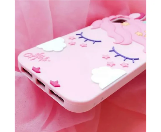 Силиконовая накладка 3D Little Unicorn для Apple iPhone XS Max (6.5") Розовый