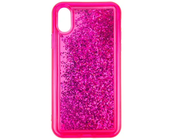 TPU+PC чехол Sparkle (glitter) для Apple iPhone XS Max (6.5") Малиновый