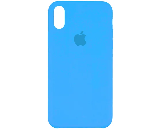 Чехол Silicone Case (AA) для Apple iPhone XS Max (6.5") Голубой / Blue