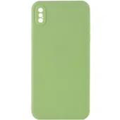 Силиконовый чехол Candy Full Camera для Apple iPhone XS Max (6.5") Фисташковый