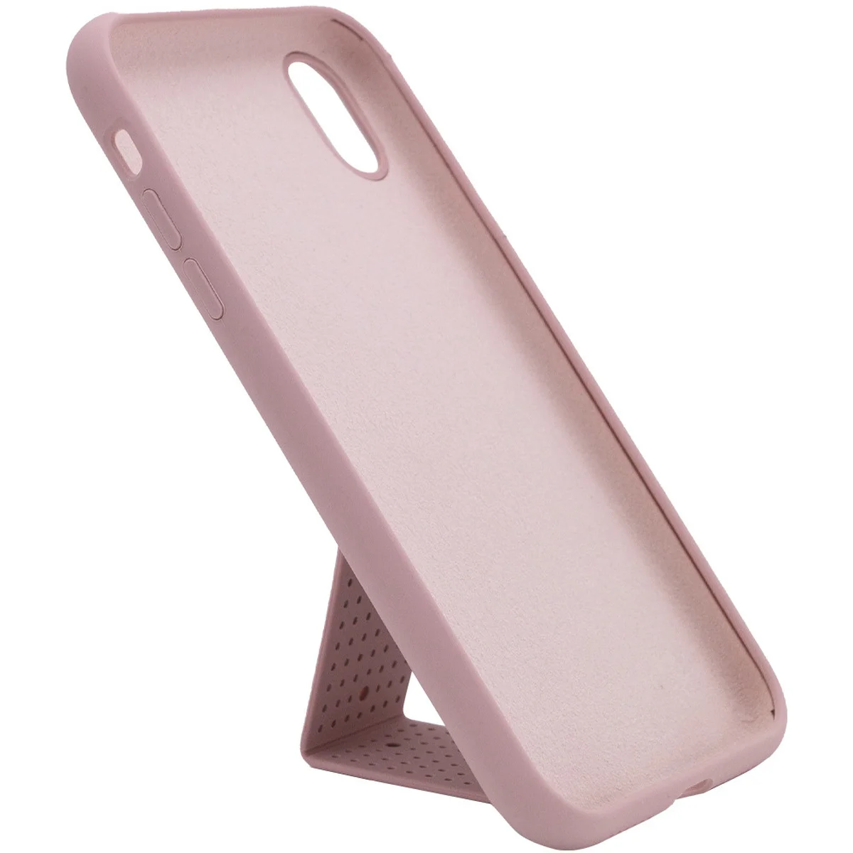 Чехол Silicone Case Hand Holder для Apple iPhone XS Max (6.5") Розовый / Pink Sand