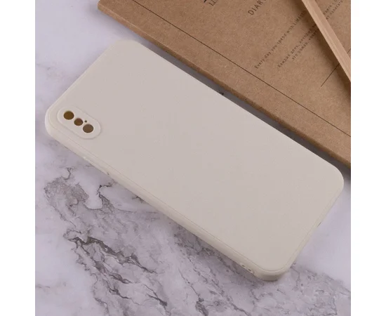 Силиконовый чехол Candy Full Camera для Apple iPhone XS Max (6.5") Бежевый / Antigue White