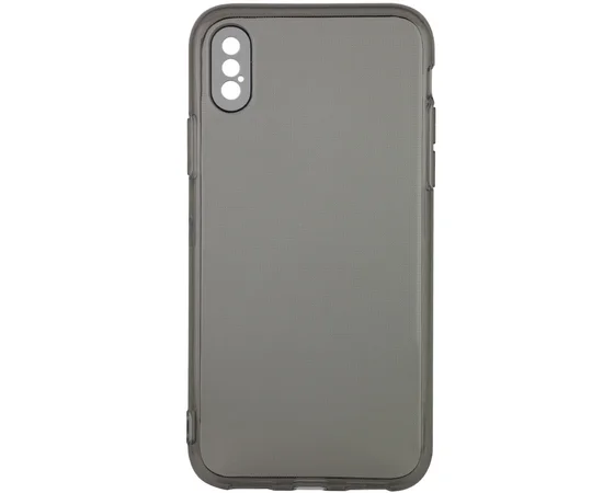 Матовый полупрозрачный TPU чехол с защитой камеры для Apple iPhone XS Max (6.5") Черный / Black
