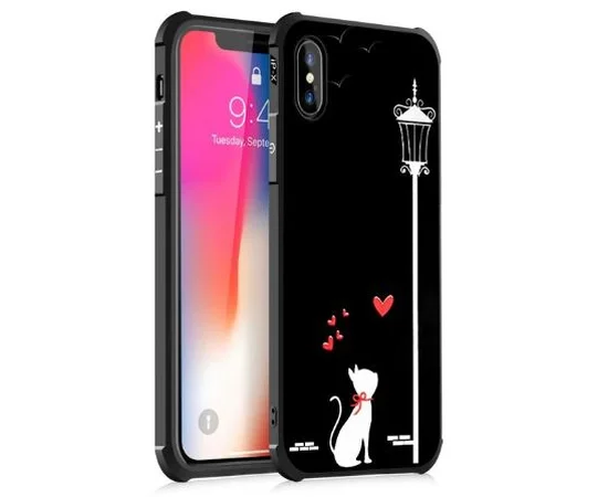 Противоударный TPU чехол Sweet Art для Apple iPhone XS Max (6.5") Влюбленная кошка