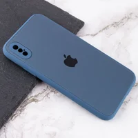TPU + Glass чохол Matte Candy Full camera для Apple iPhone XS Max (6.5 ") Синій