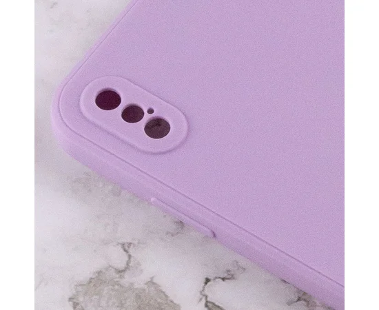 Силиконовый чехол Candy Full Camera для Apple iPhone XS Max (6.5") Сиреневый / Dasheen
