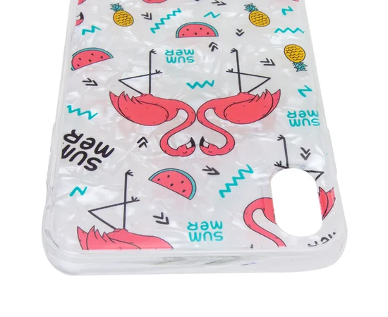 Накладка Glue Case Фламинго для Apple iPhone XS Max (6.5") Белый