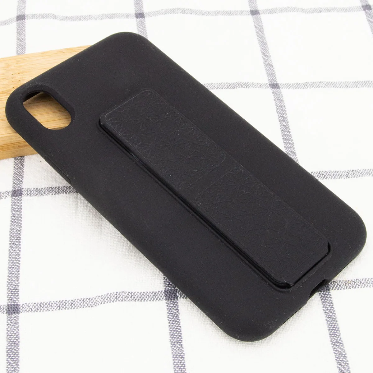 Чохол Silicone Case Hand Holder для Apple iPhone XS Max (6.5 ") Чорний / Black
